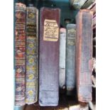 A quantity of mainly 18th century leather bound works including odd volumes, local agriculture,