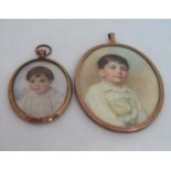 M S Pickett - Early 20th century British school - A fine quality half length miniature portrait of a