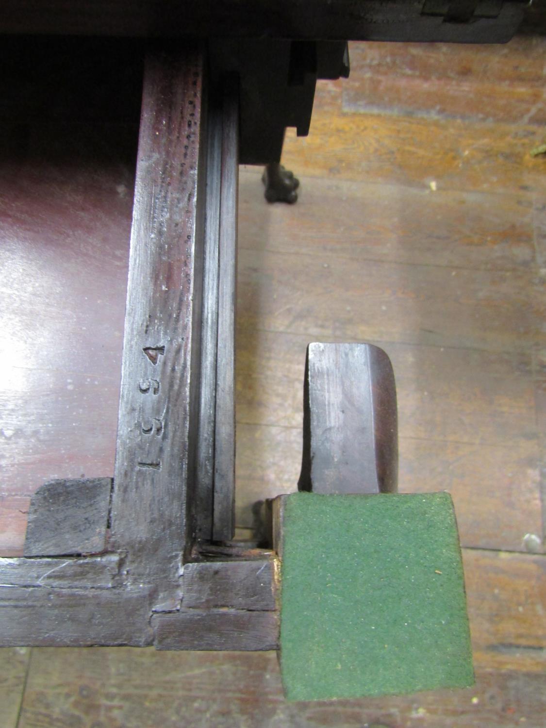 A good quality Edwardian mahogany fold-over top card table of rectangular form, with carved blind - Image 3 of 8