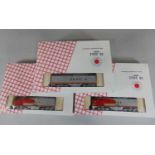 Set of 3 HO boxed Santa Fe locomotives by Stewart Hobbies, all n 5029, two have double headlights (