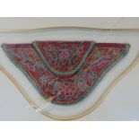 C1930's Chinese money belt from the Dong Minority region of SW China, with embroidered butterflies