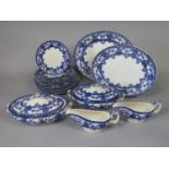 A collection of late 19th century Keeling & Co Late Mayer Watford pattern blue and white printed