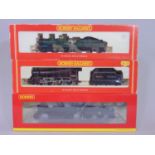 3 Hornby Locomotives with tenders: R3006 BR 38xx '3864' weathered, R2064 GWR Dean Goods '2468' and