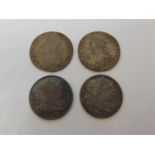 Four silver sixpences 1757/8 and 1816/17