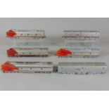 6 HO Santa Fe locomotives by Rivarossi, some powered with war bonnet. all unboxed (6)