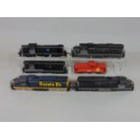 5 HO Santa Fe locomotives by Atlas,nos 914, 2397, 941, 2803 and 902 and an extended vision