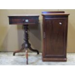 A 19th century mahogany occasional table, the rectangular top fitted with a frieze drawer raised