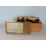 The Criterion series, The Standard Box of Chessmen, carved boxwood and ebony, full set, with box