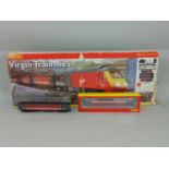 Hornby boxed Virgin Trains 125 set R1023 with missing track and damaged box, together with a