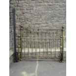 A Victorian style brass double bedstead (5FT) with tubular frame