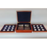 Royal Mint WWI 90th anniversary silver proof 18 coin set - cased