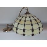 A good large Tiffany style ceiling lamp shade, 40cm diameter