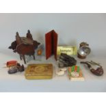 Three boxes containing a collection of interesting items to include various silver plated wares,