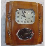 Large and unusual French Westminster wall clock by Le Carillon De Besancon, octagonal three train