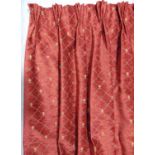 3 pairs bespoke made lined curtains in heavy weight John Lewis fabric; 2 pairs have length 1.4m,