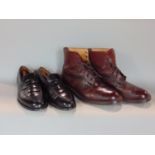 Trickers men's brown leather 'Grasmere' County boots, leather lines, good condition, size not