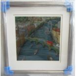 Paul Horton (contemporary artist) - Eye in the Sky - Thames view, limited edition giclee print on