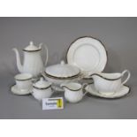 A quantity of Wedgwood Windsor Black pattern wares comprising tureen and cover, two graduated oval
