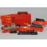 Collection of boxed Triang models including R54 Locomotive and tender, R53 Locomotive, R254 Loco