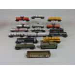 Collection of 14 Tyco HO Tanker wagons together with 3 Tyco US Army wagons (17)