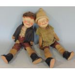 An unusual pair of early 20th century character dolls 'Bisto Kids'