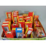 Boxful of unsorted empty boxes for Hornby rolling stock together with boxes for R8717 and R8534 (1
