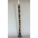 Good quality nickel mounted rosewood clarinet in leather case