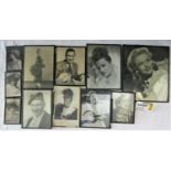 A box containing a large quantity of black and white pictures of various film and stage stars