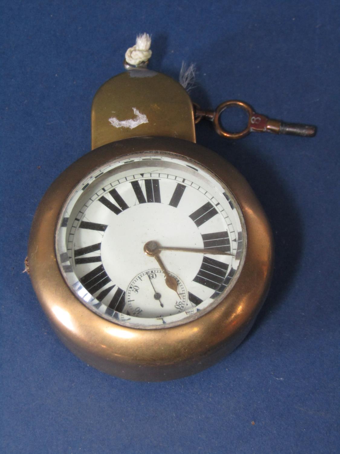 Good silver fusee pocket watch by L M Rudelsheim of Birmingham, the enamelled dial with Roman