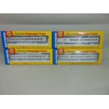 4 Santa Fe HO Super Chief silver coaches by Walthers in original boxes, nos 932-9003/9006/9004/