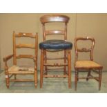 Three 19th century child's chairs of varying design