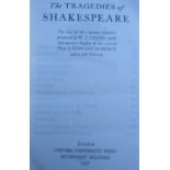 Shakespeare, The Comodies, Tragedies, Histories and Poems, three volumes, Oxford edition, green