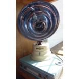 Barbara Electrical Services aluminium heat lamp, 55cm high approx, together with a further Russian