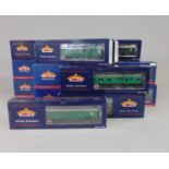 16 Bachmann Branchline boxed coaches, all MK1 green (SR) together with one other similar in slightly