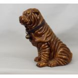 A ceramic model of a Sharpei, 31cm high