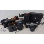 Collection of good quality camera and optical equipment to include a Canon EOS 1000F camera with