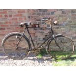 A vintage gent's cycle, 'The Griffin' with Lycett leather saddle and tool pouch, headlight