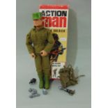 Boxed 1970s Action Man 'Action Soldier' by Palitoy with weapons and rucksack