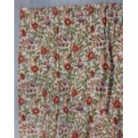 1 pair curtains in Liberty 'Briarwood' cotton, lined with pencil pleat heading, length 1.8m, width
