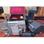 Collection of vintage optical equipment to include cameras, lenses, Reiko auto 8P de-luxe, a