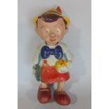 C1950 Wind up Pinocchio clockwork toy, height 19cm