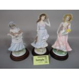 A collection of Royal Worcester figures from the Old Country Ways series and the Pastoral series,