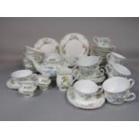 A collection of Villeroy & Boch Clarissa pattern wares comprising teapot, milk jug, five dessert