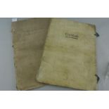 A folder entitled The Manor of Abingdon Court, Surveyed in 1721, together with a vellum covered