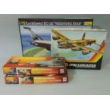 Four model aeroplane kits, all unused, including Humbrol Heller Lockheed EC-121 'Warning Star', F-