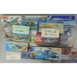 A box of assorted Aviation model kits - various makes (approx 18 kits)