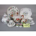 A quantity of Aynsley Pembroke pattern wares including jar and cover, fiver dinner sized plates,