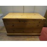 A stripped and waxed pine blanket chest, 100cm wide