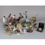 A collection of ceramic models of birds including USSR model of a gull, Border Fine Arts model of