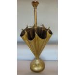 Novelty umbrella stand in the form of an umbrella, 90 cm high together with a further beacon brass